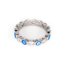 Load image into Gallery viewer, Evil Eye Cubic Zirconia Ring
